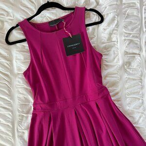 New with tags! Cynthia Rowley Pink Fit and Flare Knee Length Dress, Size: M